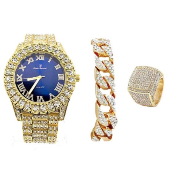 "Denver" Watch, Chain, and Ring Set - Picture 1 of 6